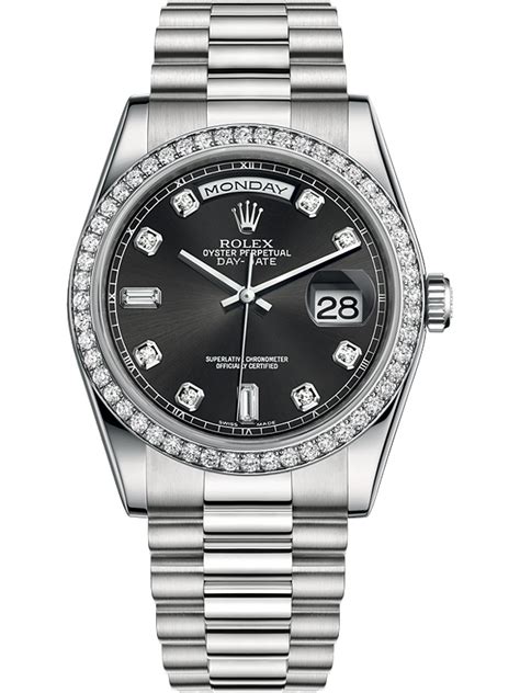 rolex day date diamond dial platina|Rolex platinum day date 36mm.